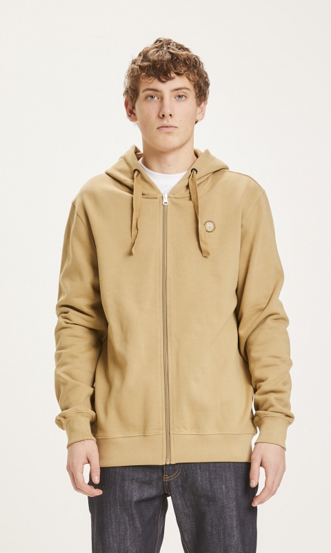 Elm Badge Zip-Hoodie - light heather grey